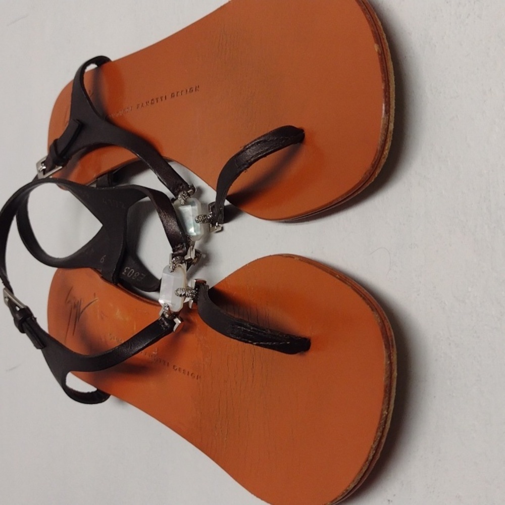 Giuseppe Zanotti Brown Sandals Size 9 Bohemian, Boho, Beach, Summer, Vacation. - Picture 12 of 16
